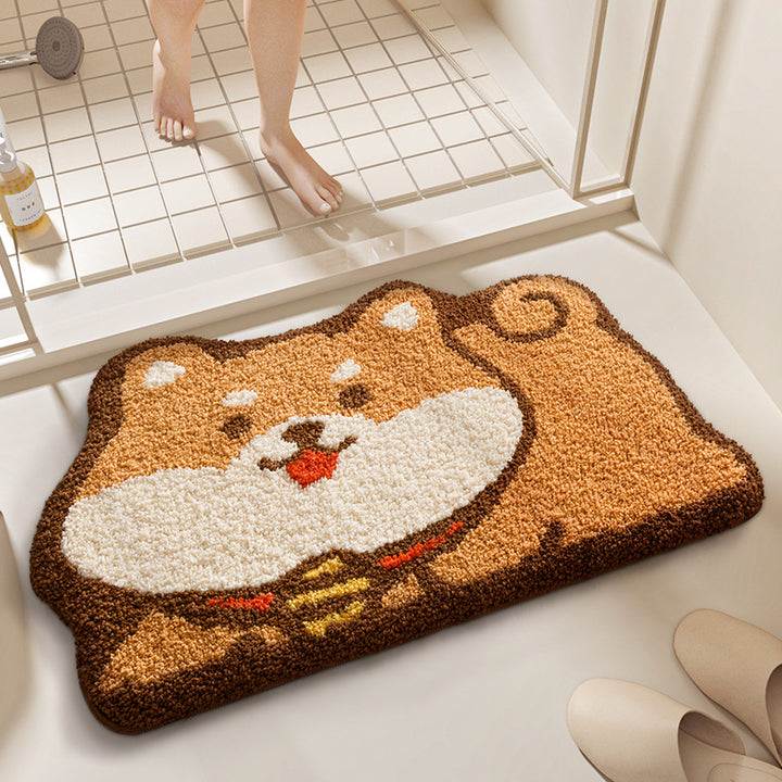 Plush Bunny-Themed Bath Mat Bowlift