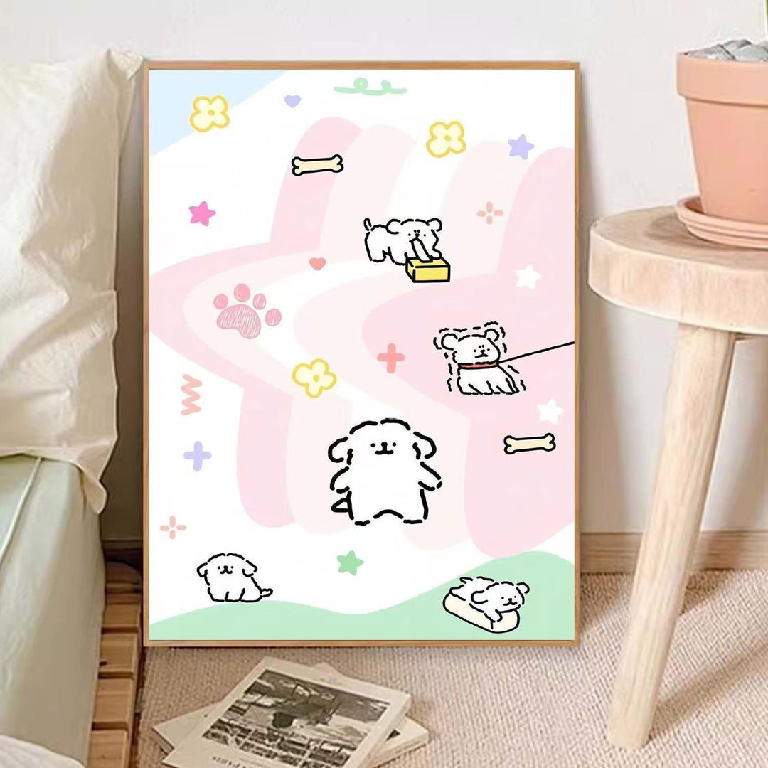 Cute Animal-Themed Illustrative Wall Art Bowlift