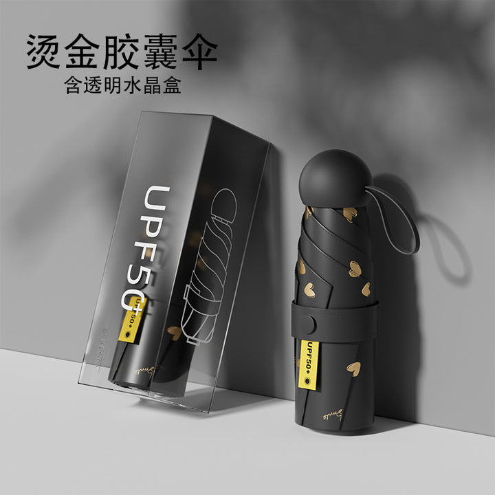 Ladies UV Protection Folding Umbrella with Innovative Design Bowlift