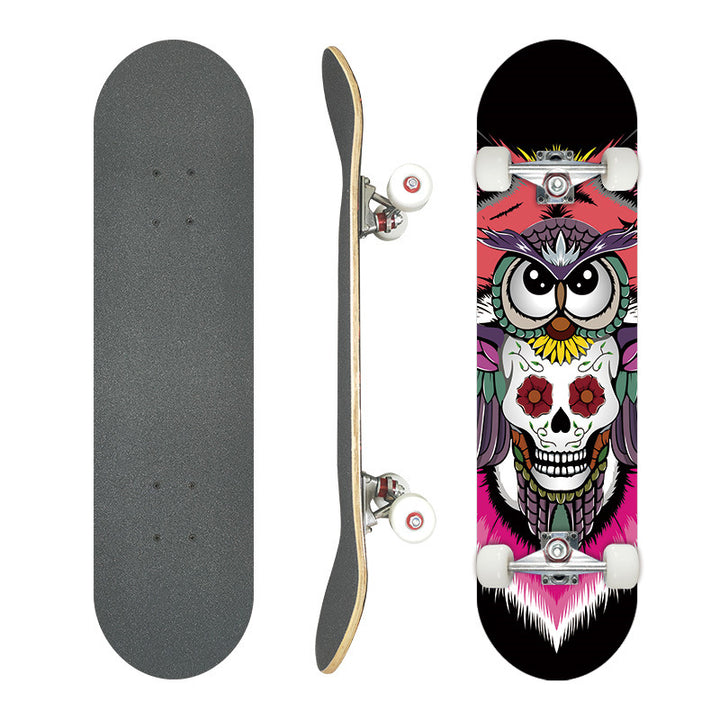 Complete Street Skateboard with Maple Deck Concave and Durable PU Wheels Bowlift