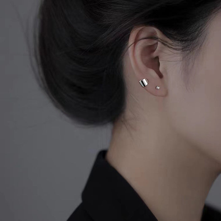 Delicate Silver Stud Earrings Bowlift
