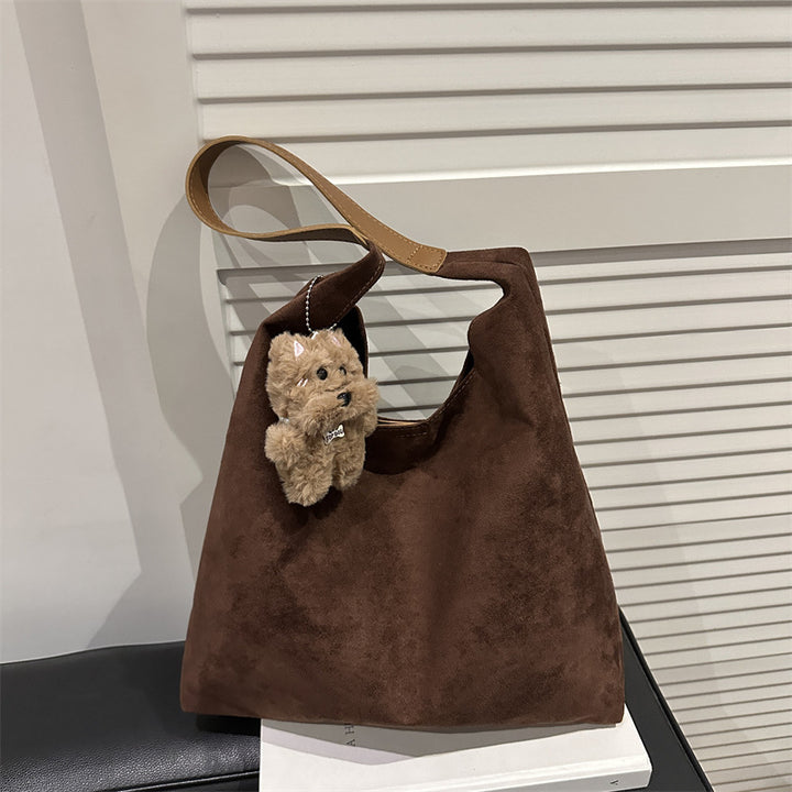 Suede Slouchy Hobo Bag Bowlift