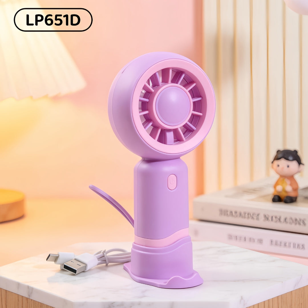 Women Portable Hand Fan with Cute Snail Design Bowlift