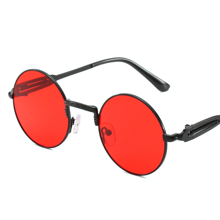 Women's round fashionable sunglasses with fine metal frame Bowlift
