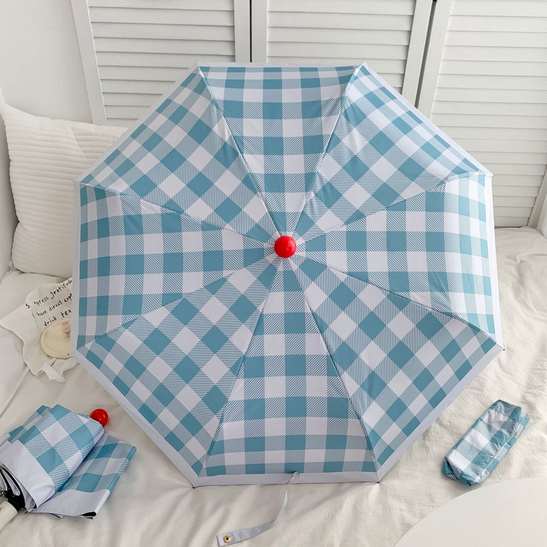 Ladies Foldable Umbrella with Double-layer Protective Structure Bowlift
