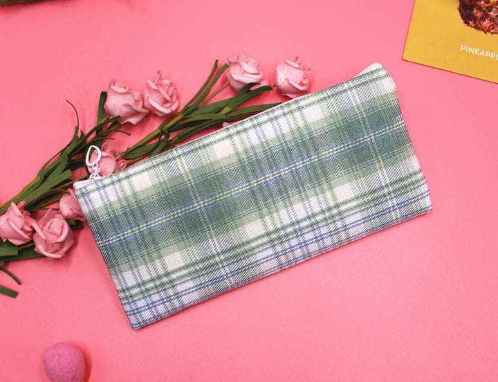 Stylish Plaid Pencil Case Bowlift