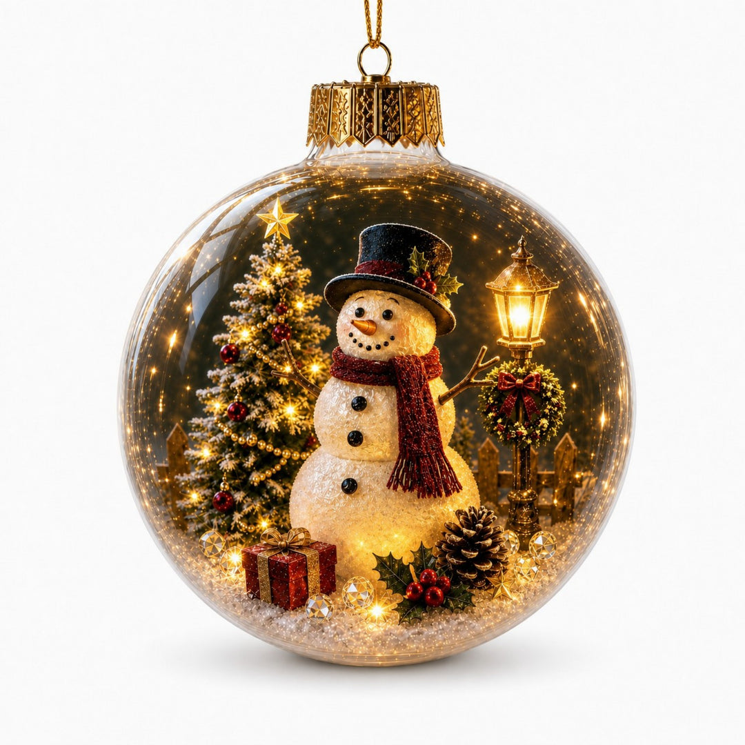 3D Santa Snow Globe Christmas Tree Ornament