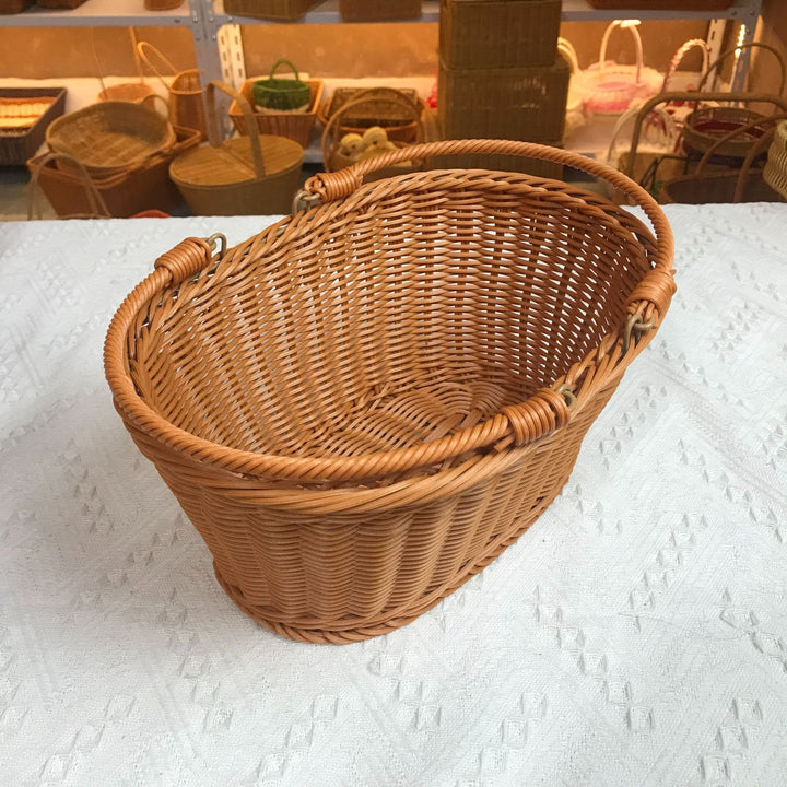 Handcrafted Rectangular Woven Storage Basket Bowlift