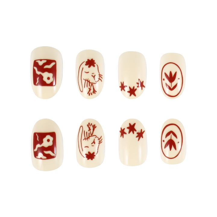 Artistic Themed Press-On Nail Set Bowlift