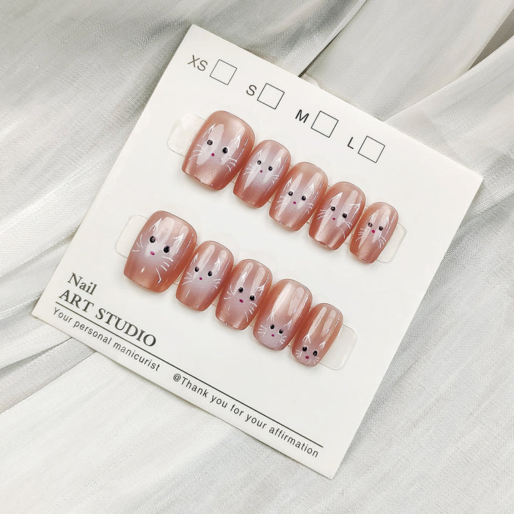 Glamorous artificial nails with holographic effect Bowlift