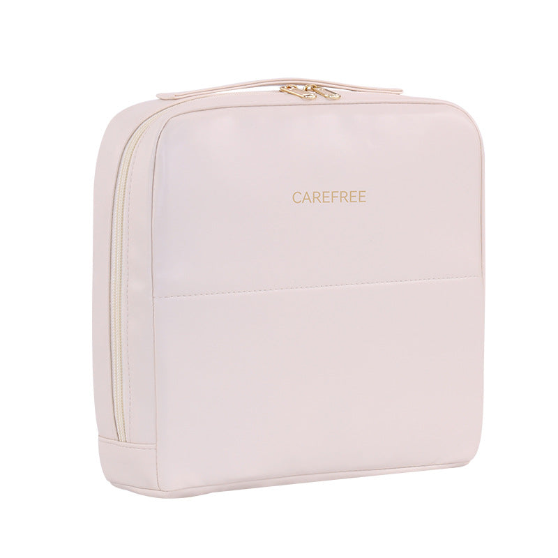 Cosmetic Organizer With Unique Interior Layout And Sturdy Carry Handle Bowlift