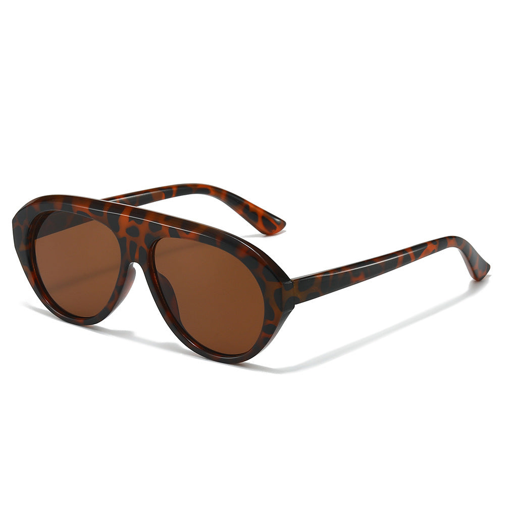 Oversized Geometric Aviator Sunglasses Bowlift
