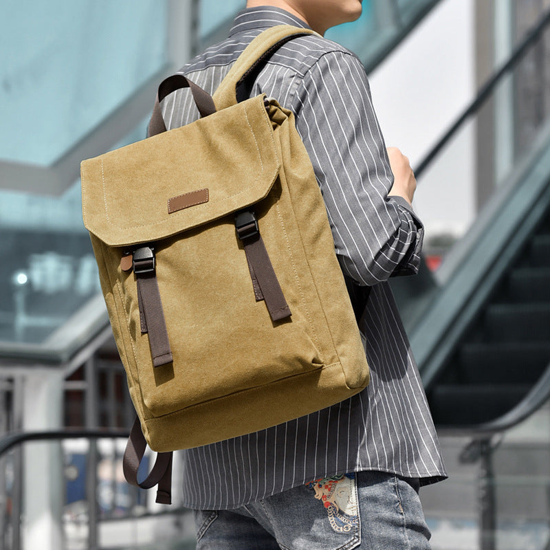 Backpack with Practical Flap Lid and Durable Material Bowlift