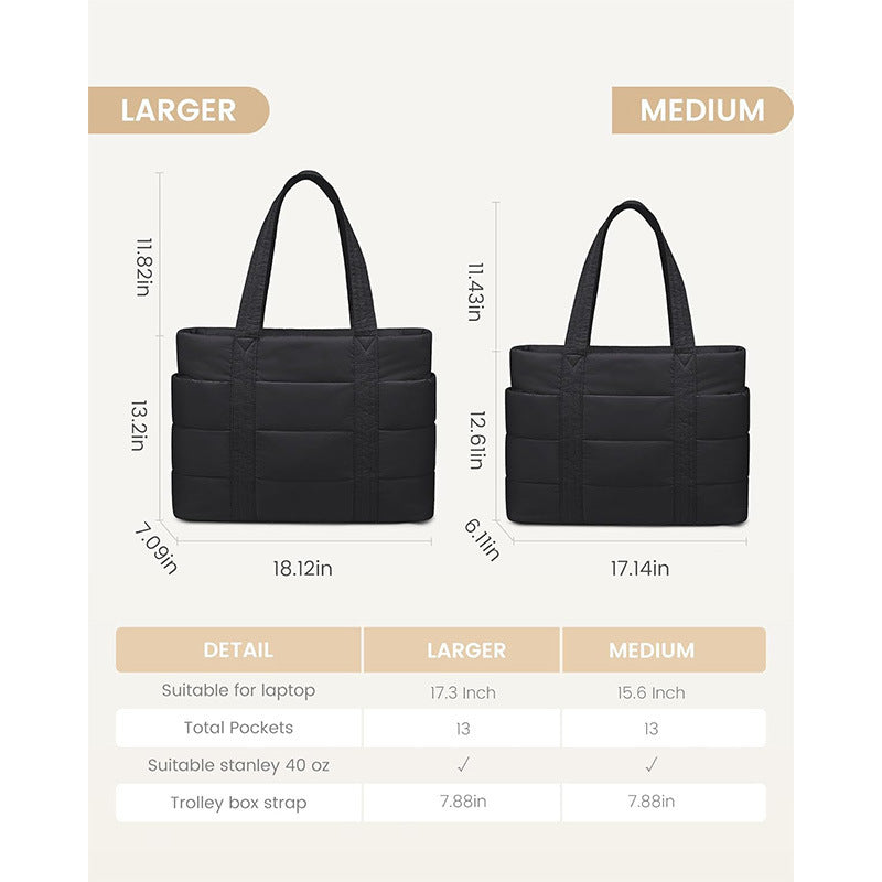 Padded tote bag with practical exterior pockets Bowlift
