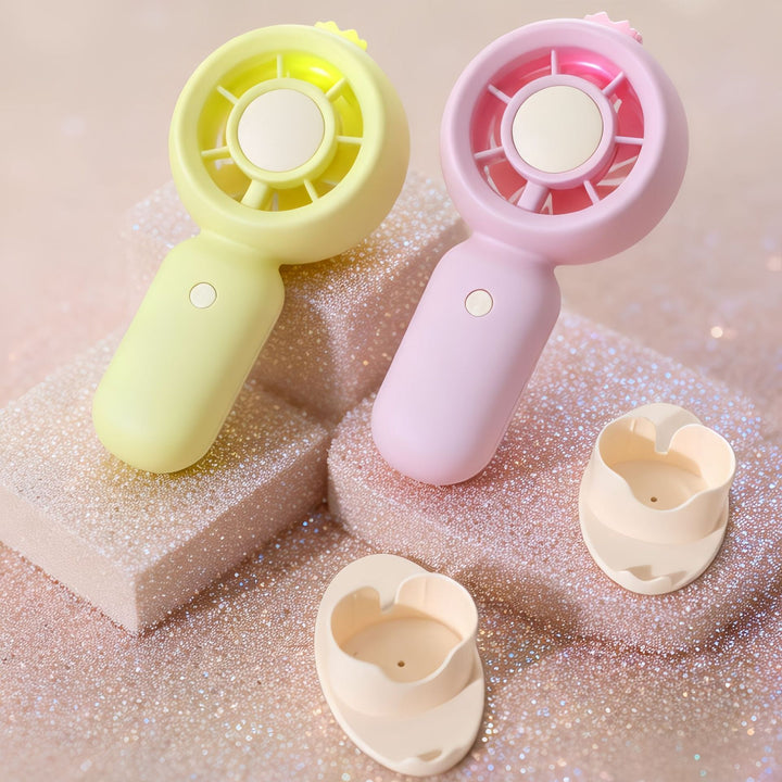 Women Portable Mini Fan with USB Charging Function and LEDs Bowlift
