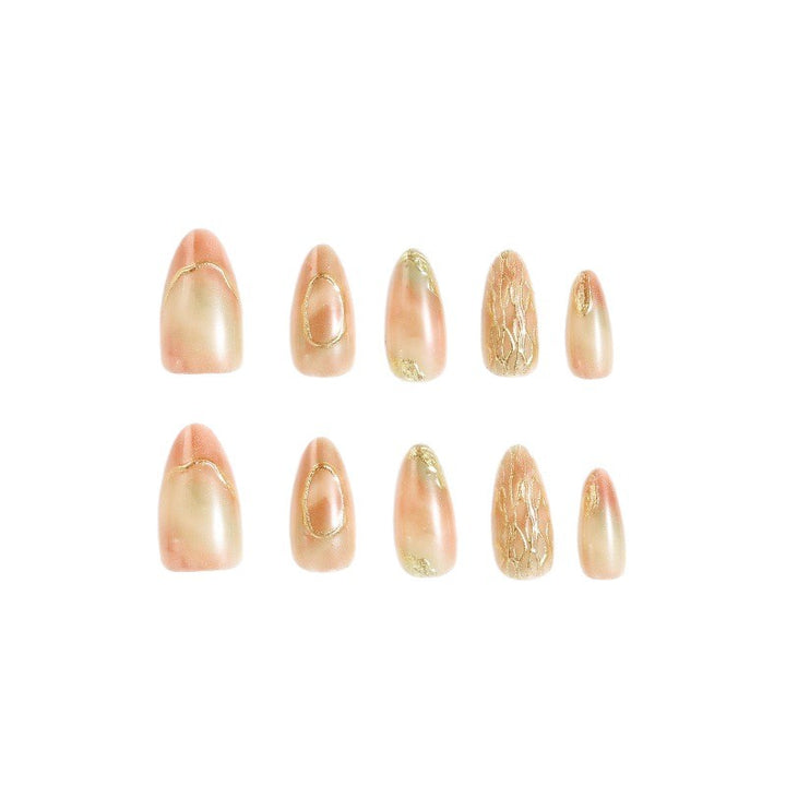 Glittering artificial nails in a modern design Bowlift