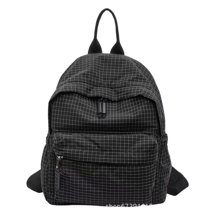 Grid Patterned Everyday Backpack Bowlift