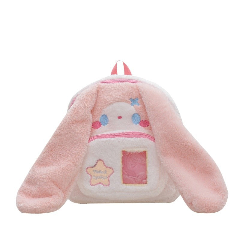 Plush Backpack in Cute Bunny Design Bowlift