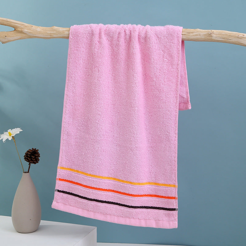 Terry Bath Towel with High-Quality Check Border Bowlift