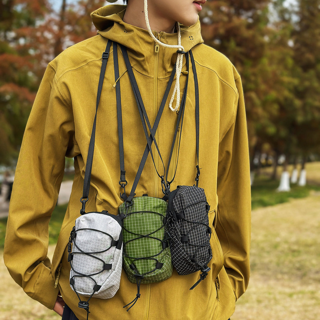 Lightweight Ripstop Sling Crossbody Pouch with Elastic Bungee System Bowlift