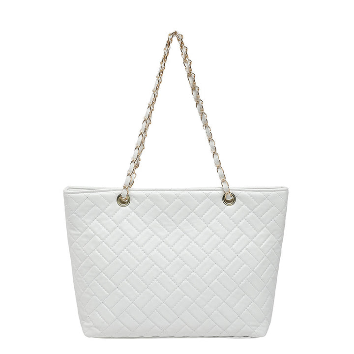 WoQuilted Tote Bag with Chain Handles Bowlift