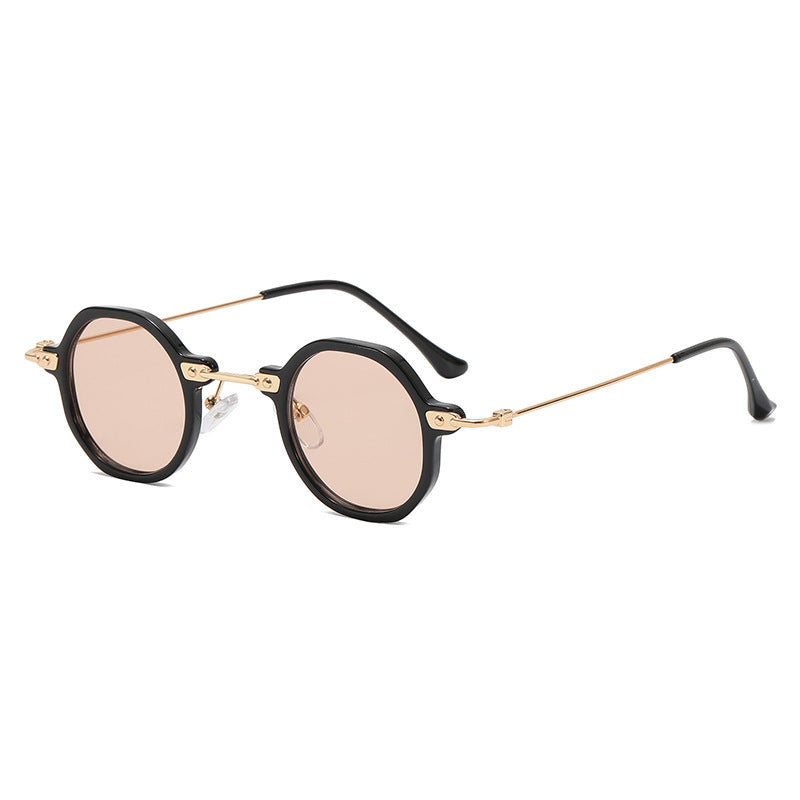 Women's designer sunglasses with hexagonal frame and luxurious metal accents Bowlift