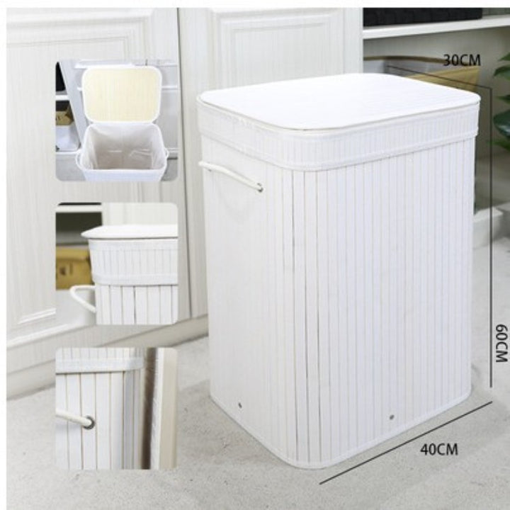Elegant Laundry Basket Made of Natural Bamboo Bowlift