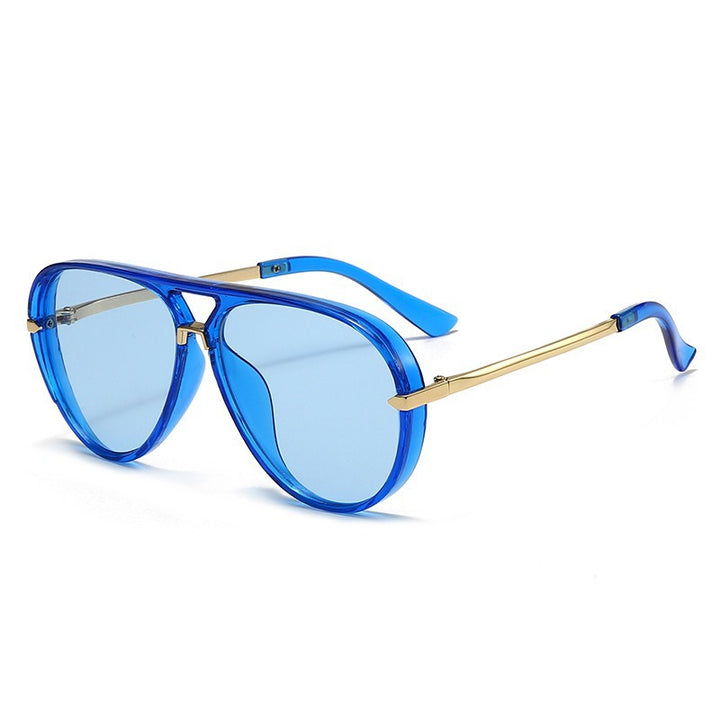 Women Pilot Sunglasses with Modern Metal Frame and UV Protection Bowlift
