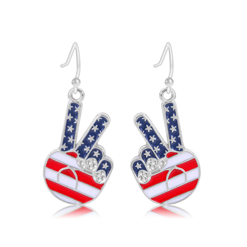Women's long multi-layer star drop earrings with crystal embellishments and rhodium-plated alloy Bowlift