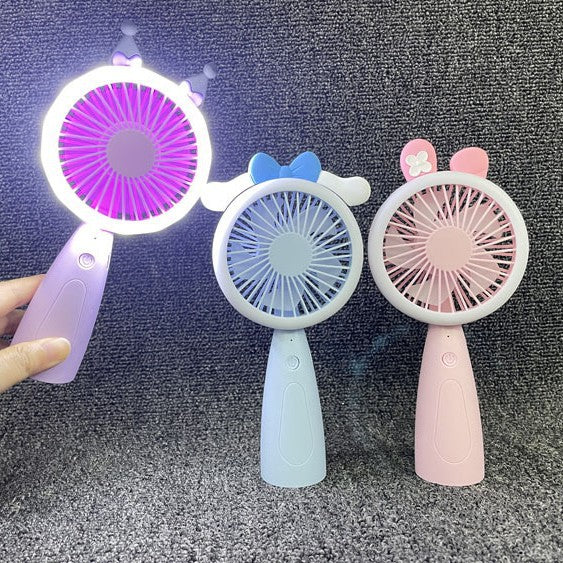 Unisex Funny Hand Fan with LED Lighting Bowlift