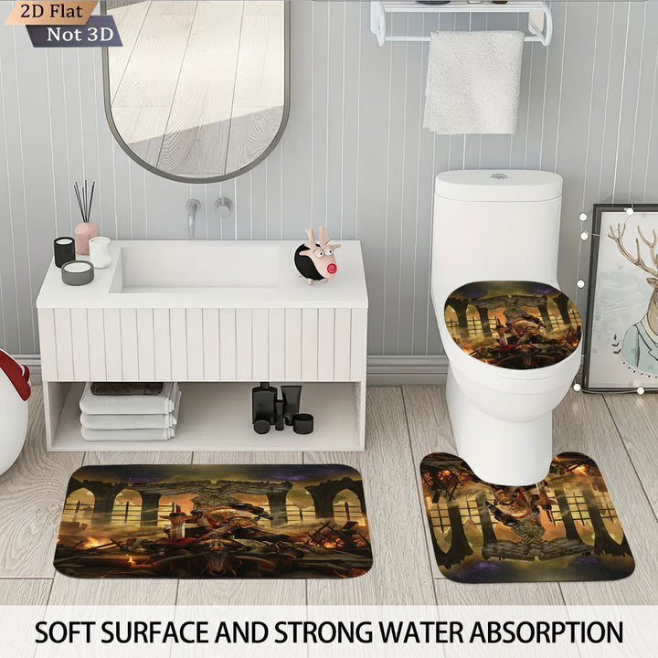 Digital Fantasy-Themed Bathroom Decor Set Bowlift