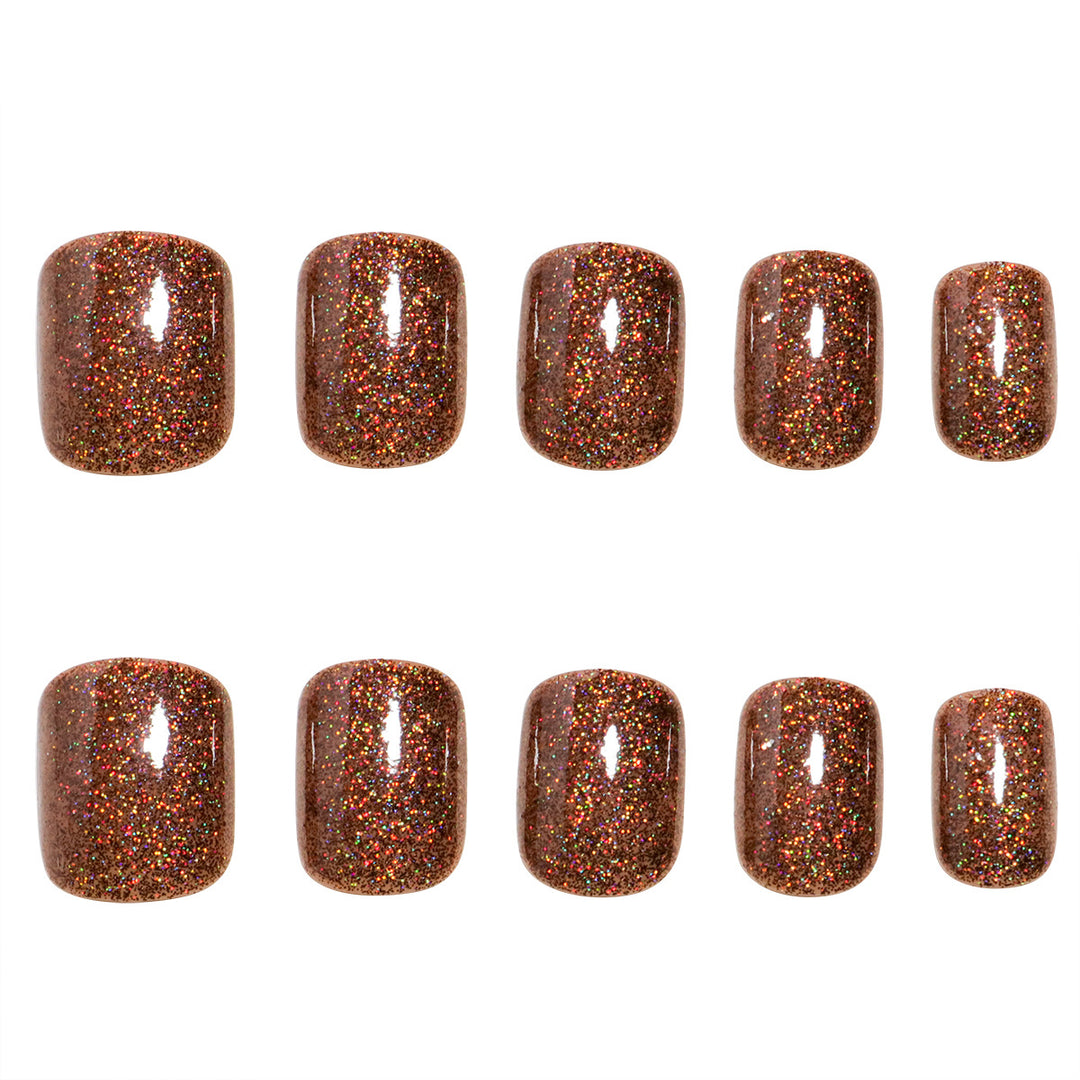 Glittery Press-On Pedicure Nails Bowlift