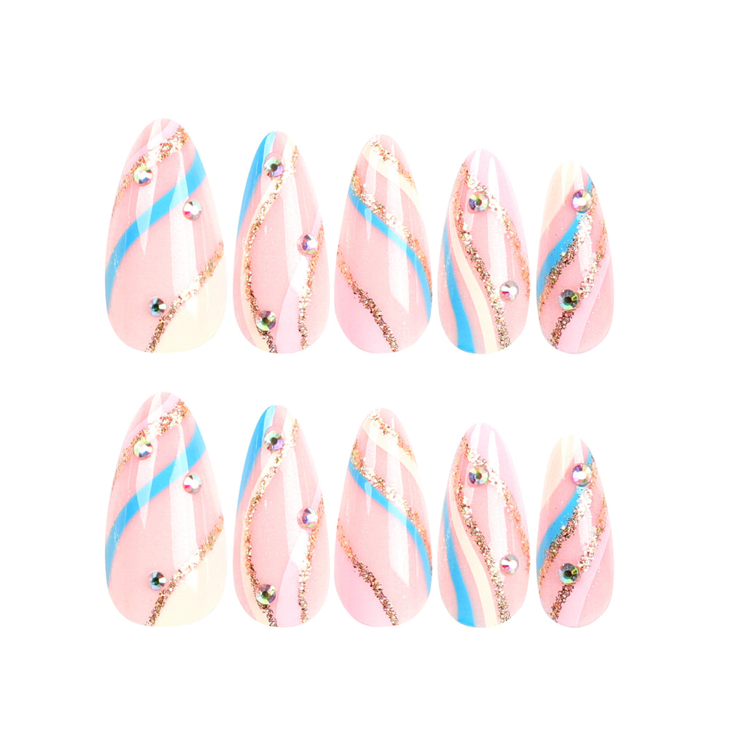 Artful Nail Art with Glitter and Gradient Colors Bowlift