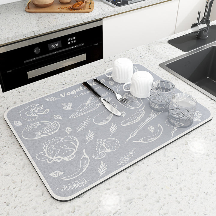 Floral Pattern Kitchen Mat Bowlift