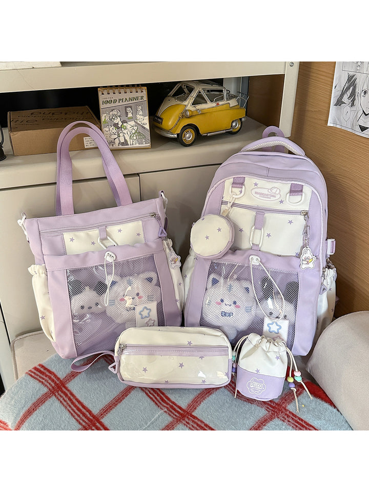 Plush School Backpack Set Bowlift