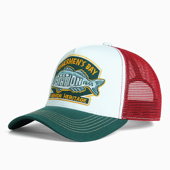Ladies Trucker Cap with outstanding embroidery design Bowlift