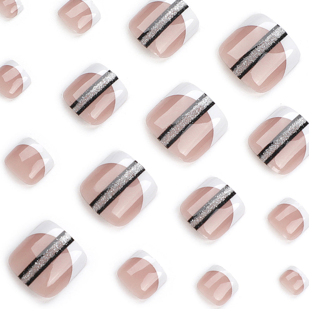 Artful toenail design with glamour accents Bowlift