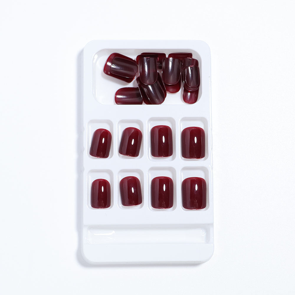 Glossy Press-On Nail Set with Elegant Shape Bowlift