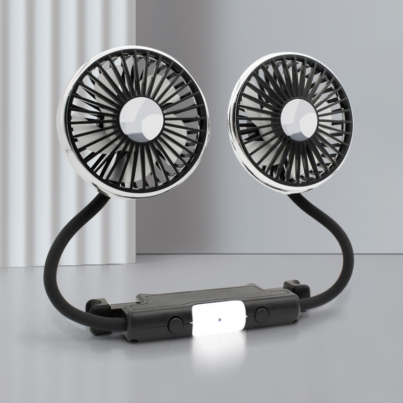 Dual-Head Adjustable Car Cooling Fan Bowlift