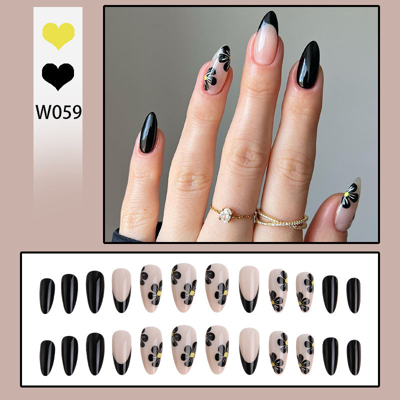 Elegant nail tips with floral accents Bowlift