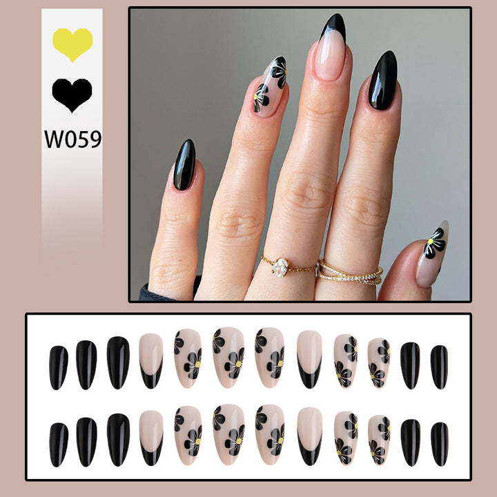 Elegant nail tips with floral accents Bowlift