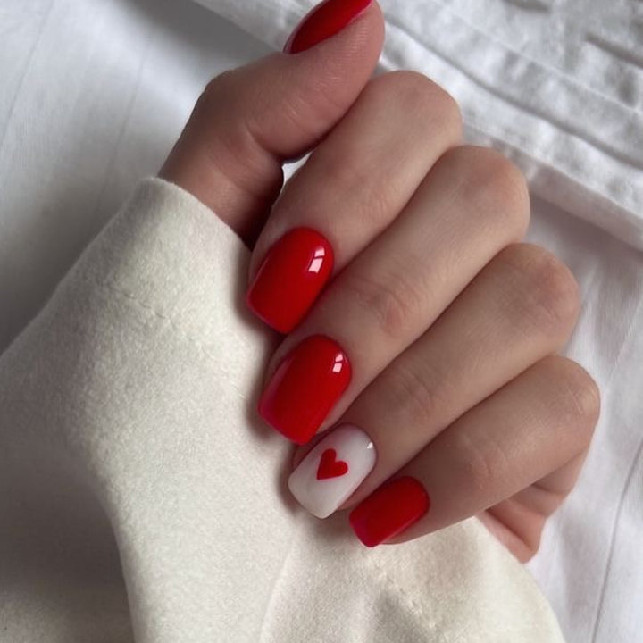 Artistic Nail Design with Heart Design Bowlift