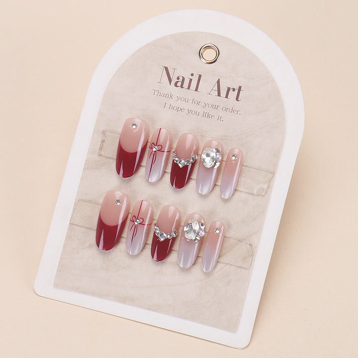 Premium Long Almond-Shaped Press-On Nails Bowlift