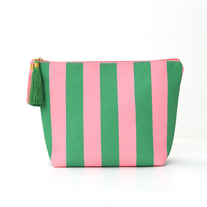 Cosmetic bag with sophisticated stripe pattern Bowlift