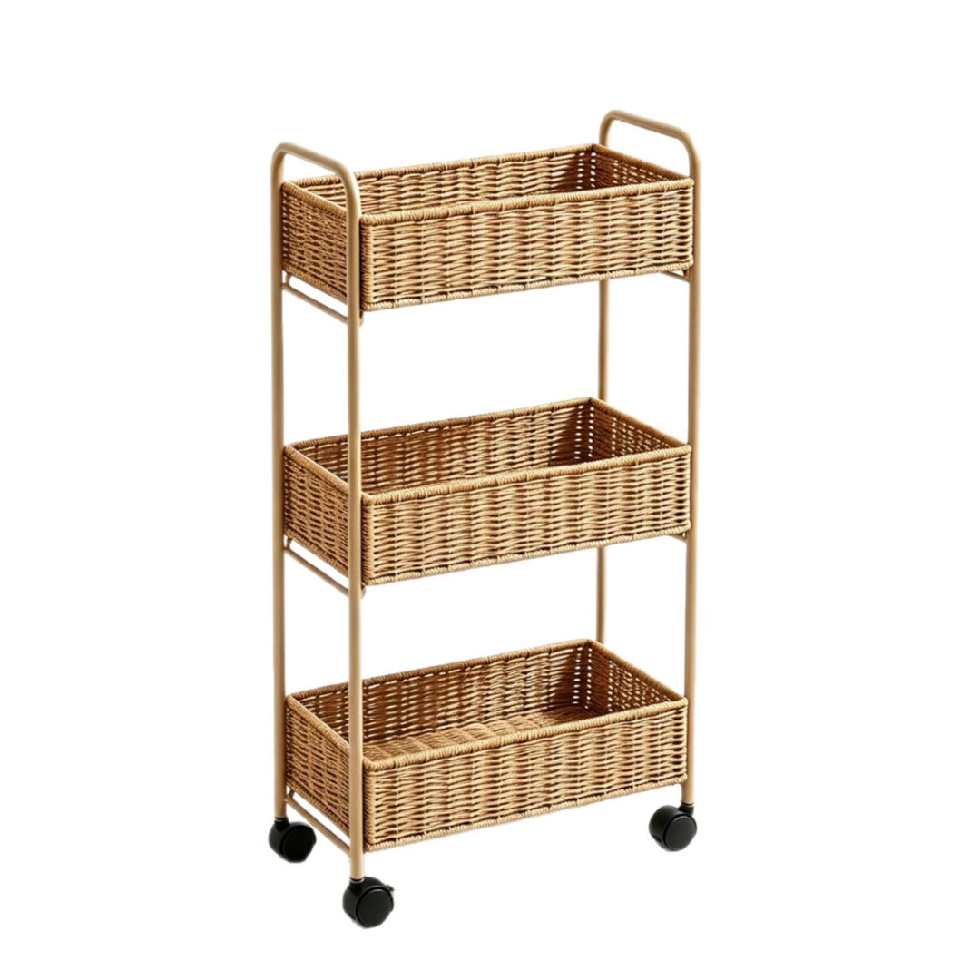 Elegant Storage Basket Made of Natural Rattan Bowlift