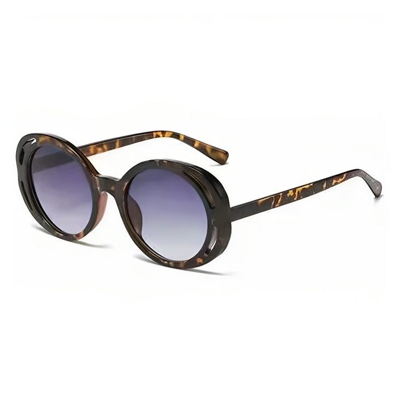 Women Oval Designer Sunglasses with Classic Detail Bowlift