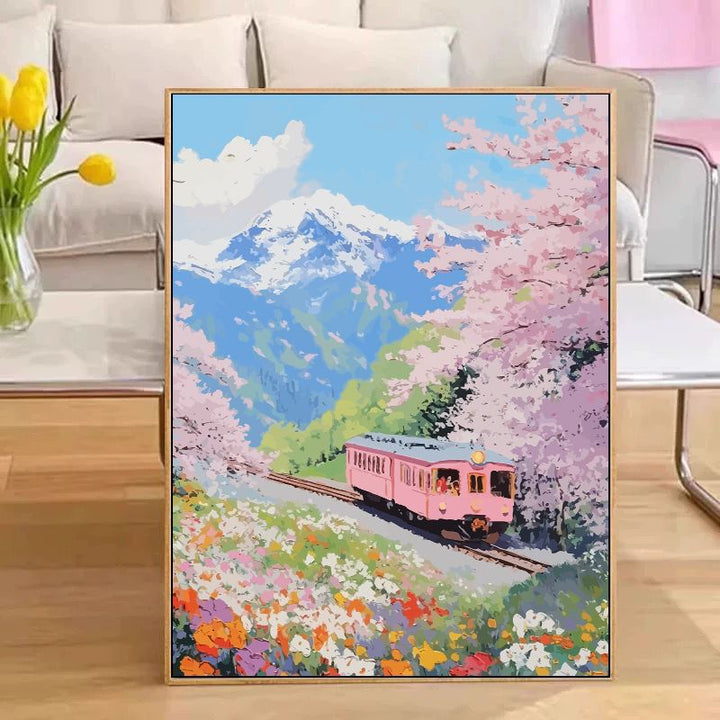 Scenic Train Landscape Wall Art Bowlift