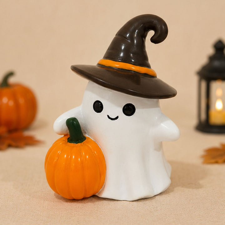 Decorative ghost figure with pumpkin Bowlift