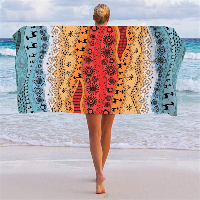 Beach towel with unique geometric pattern Bowlift