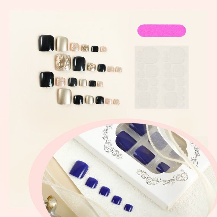 Artificial nail set with shine and texture variations Bowlift